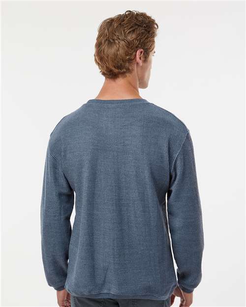 Unisex Corded Crewneck Sweatshirt - Navy