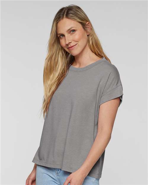 Women's Relaxed Vintage Wash Tee - Washed Grey