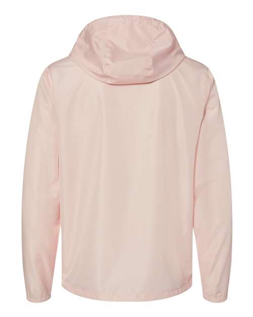 Men's Lightweight Windbreaker Full-Zip Jacket - Blush/ White Zipper