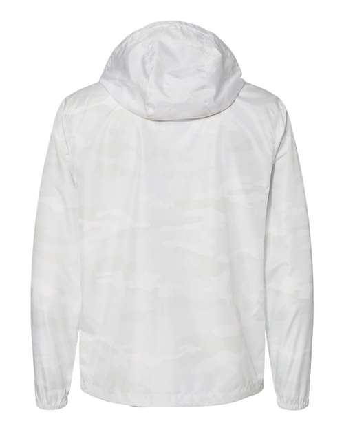 Men's Lightweight Windbreaker Full-Zip Jacket - White Camo