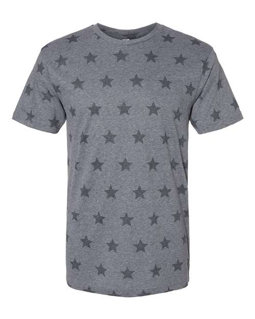 Men's Star Print Tee - Granite Heather Star