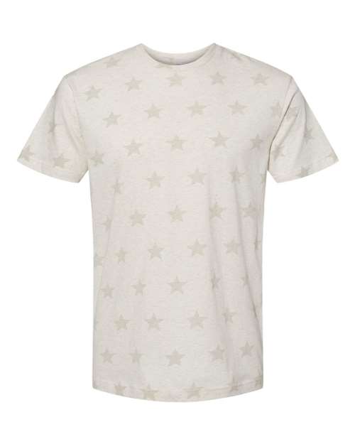 Men's Star Print Tee - Natural Heather Star