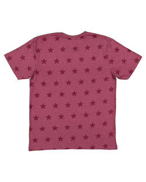 Men's Star Print Tee - Burgundy Star
