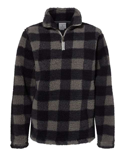 Women’s Epic Sherpa Quarter-Zip Pullover - Black/ Charcoal Buffalo