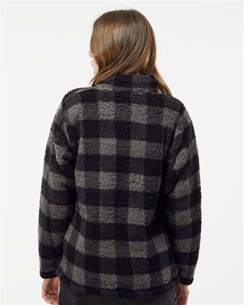 Women’s Epic Sherpa Quarter-Zip Pullover - Black/ Charcoal Buffalo