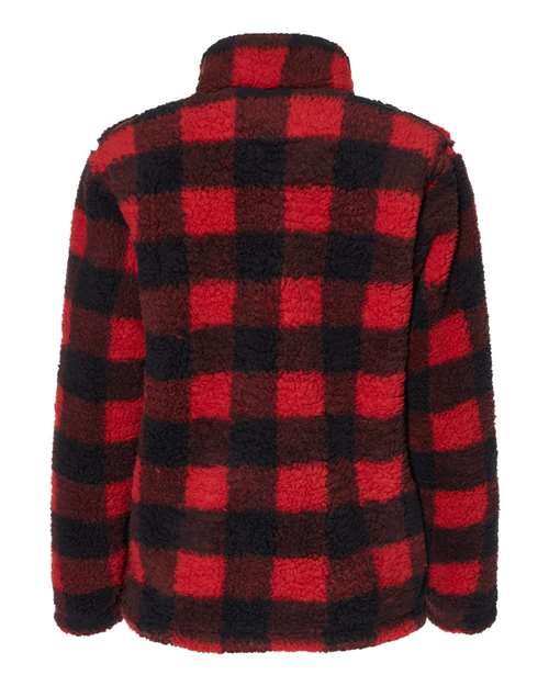 Women’s Epic Sherpa Quarter-Zip Pullover - Red/ Black Buffalo