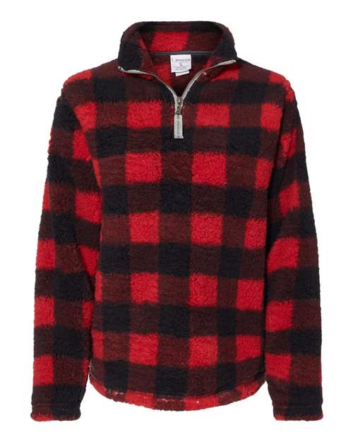 Women’s Epic Sherpa Quarter-Zip Pullover - Red/ Black Buffalo