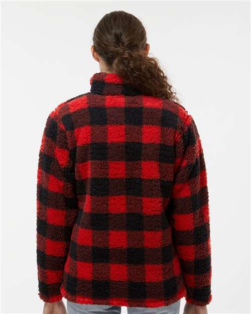 Women’s Epic Sherpa Quarter-Zip Pullover - Red/ Black Buffalo