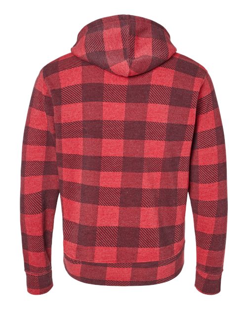 Men's Triblend Fleece Hooded Sweatshirt - Red Triblend Buffalo
