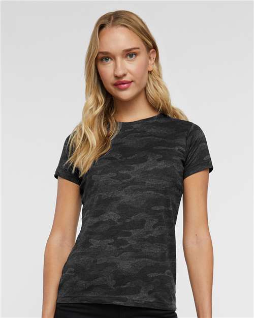 Women's Fine Jersey Tee - Storm Camo