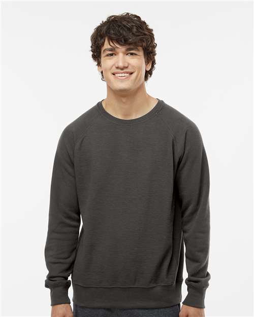 Men's Ripple Fleece Raglan Crewneck Sweatshirt - Black
