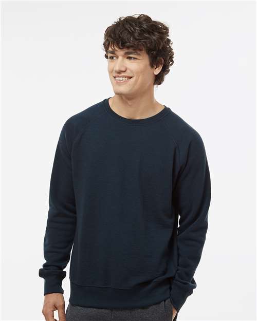Men's Ripple Fleece Raglan Crewneck Sweatshirt - Navy