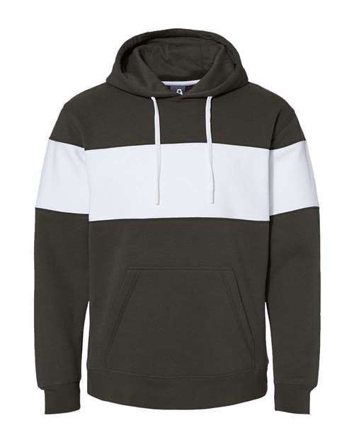 Men's Varsity Fleece Colorblocked Hooded Sweatshirt - Black