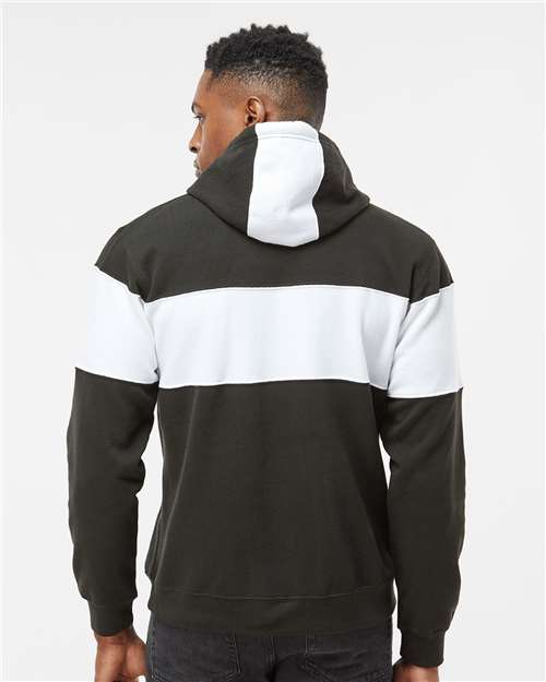 Men's Varsity Fleece Colorblocked Hooded Sweatshirt - Black
