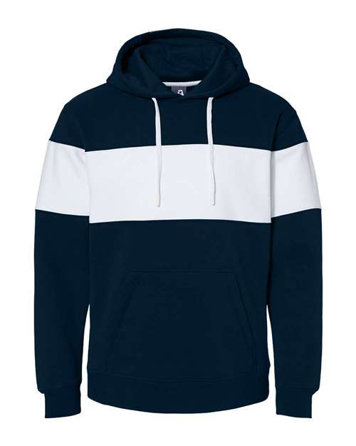 Men's Varsity Fleece Colorblocked Hooded Sweatshirt - Navy