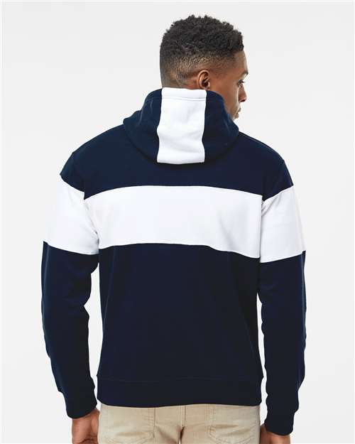 Men's Varsity Fleece Colorblocked Hooded Sweatshirt - Navy