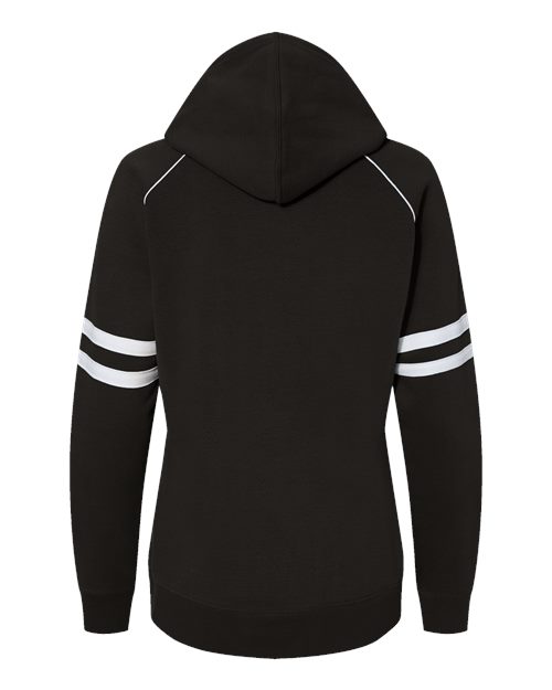 Women's Varsity Fleece Piped Hooded Sweatshirt - Black