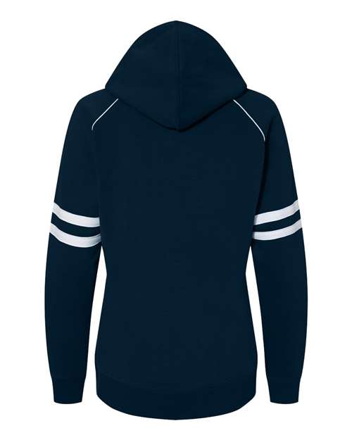 Women's Varsity Fleece Piped Hooded Sweatshirt - Navy