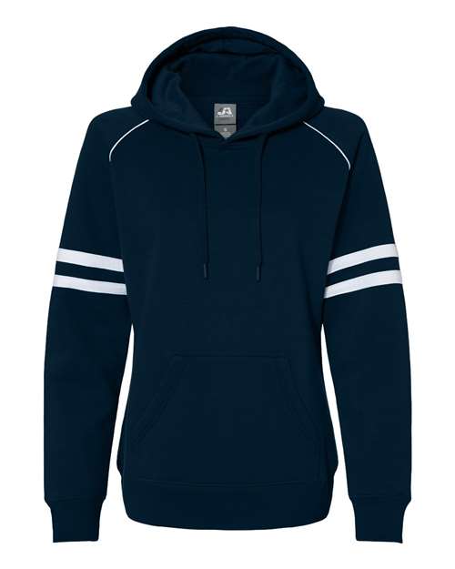 Women's Varsity Fleece Piped Hooded Sweatshirt - Navy