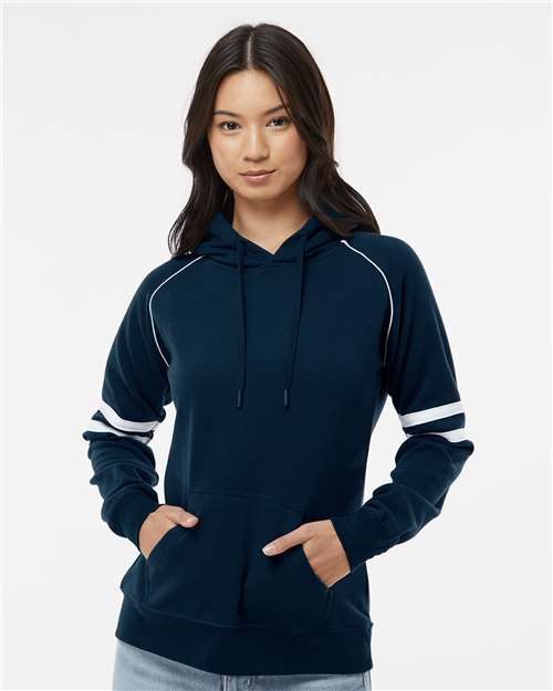 Women's Varsity Fleece Piped Hooded Sweatshirt - Navy