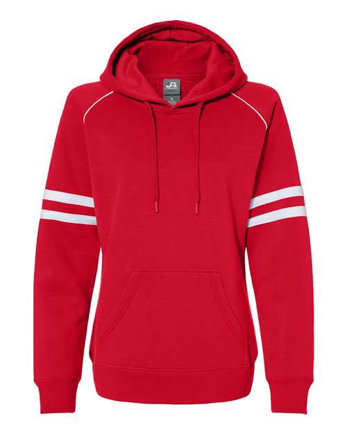 Women's Varsity Fleece Piped Hooded Sweatshirt - Red
