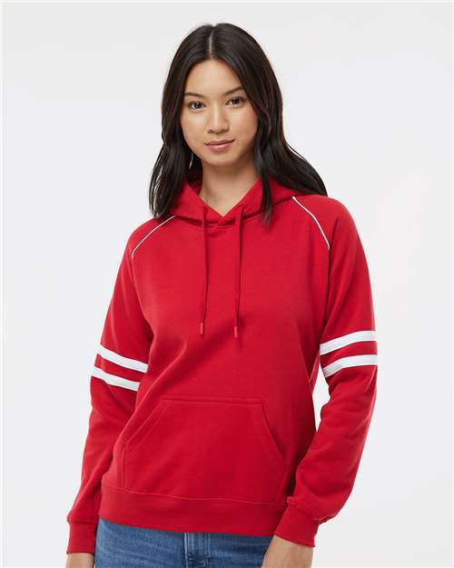 Women's Varsity Fleece Piped Hooded Sweatshirt - Red
