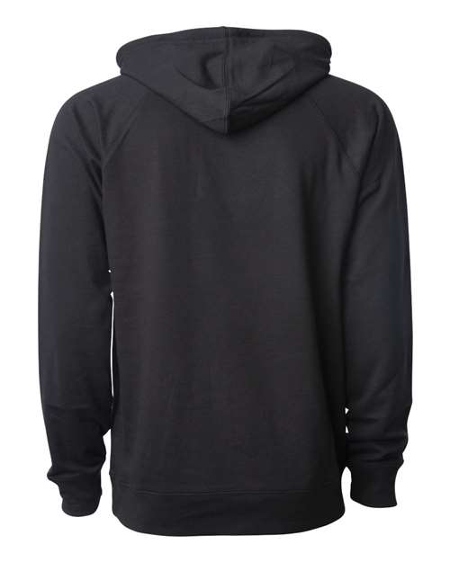 Unisex Icon Lightweight Loopback Terry Hooded Sweatshirt - Black