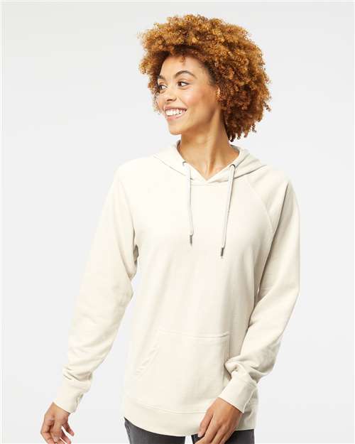 Unisex Icon Lightweight Loopback Terry Hooded Sweatshirt - Bone