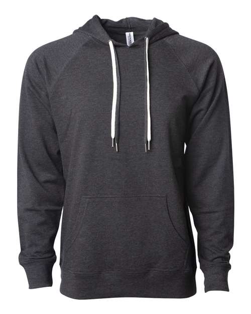 Unisex Icon Lightweight Loopback Terry Hooded Sweatshirt - Charcoal Heather