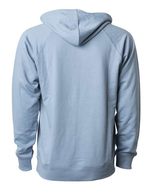 Unisex Icon Lightweight Loopback Terry Hooded Sweatshirt - Misty Blue