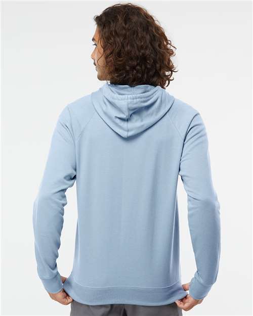 Unisex Icon Lightweight Loopback Terry Hooded Sweatshirt - Misty Blue