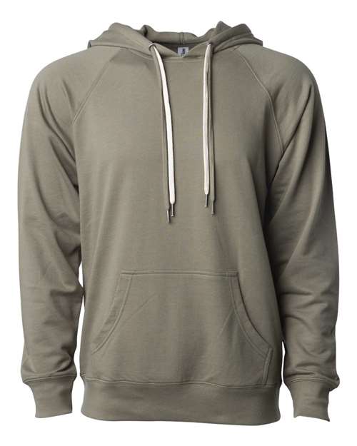 Unisex Icon Lightweight Loopback Terry Hooded Sweatshirt - Olive