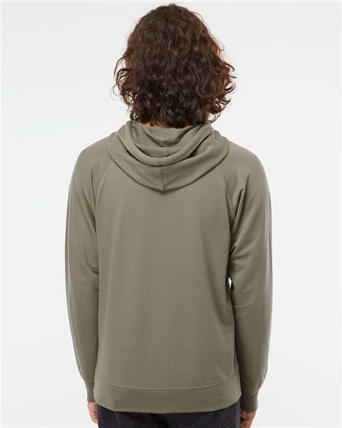 Unisex Icon Lightweight Loopback Terry Hooded Sweatshirt - Olive