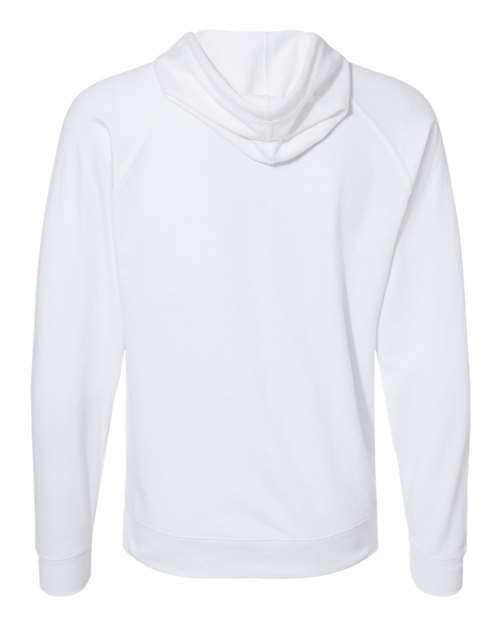 Unisex Icon Lightweight Loopback Terry Hooded Sweatshirt - White