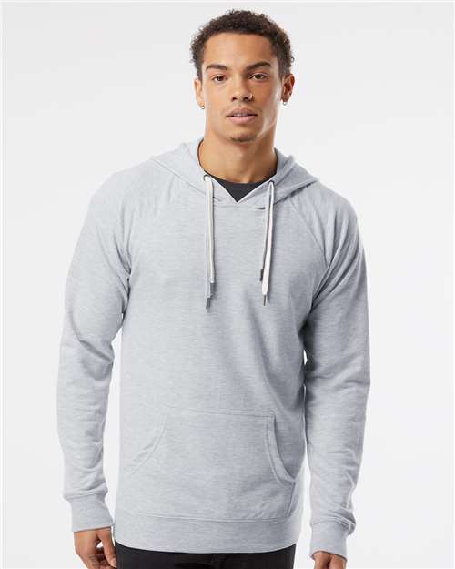 Unisex Icon Lightweight Loopback Terry Hooded Sweatshirt - Athletic Heather