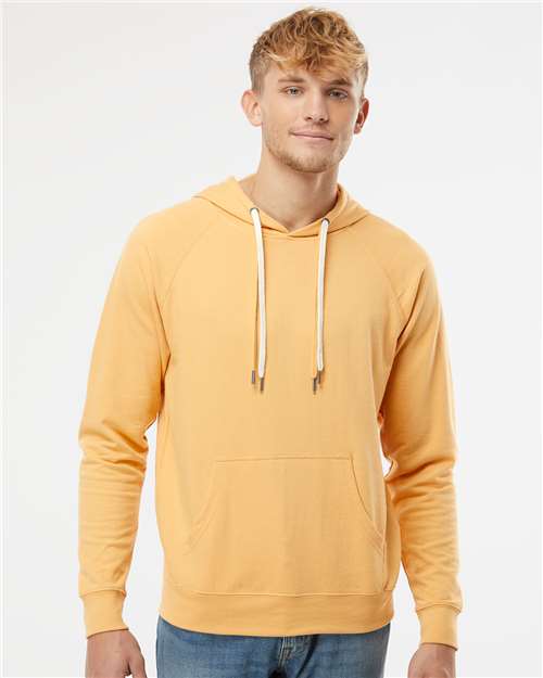 Unisex Icon Lightweight Loopback Terry Hooded Sweatshirt - Harvest Gold