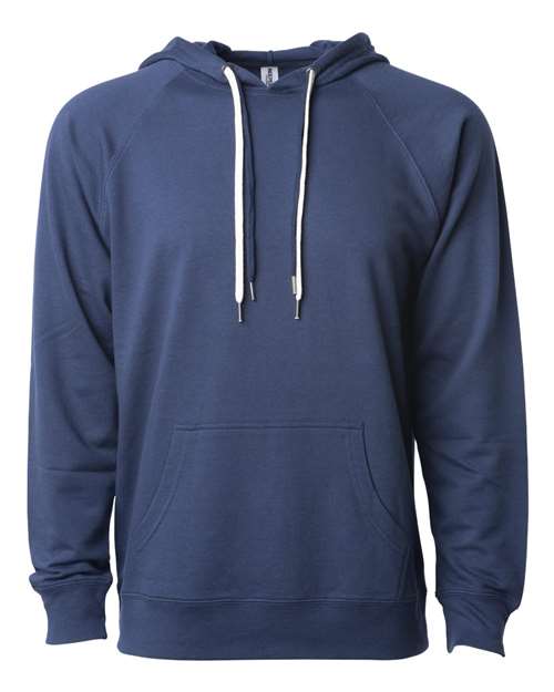 Unisex Icon Lightweight Loopback Terry Hooded Sweatshirt - Indigo