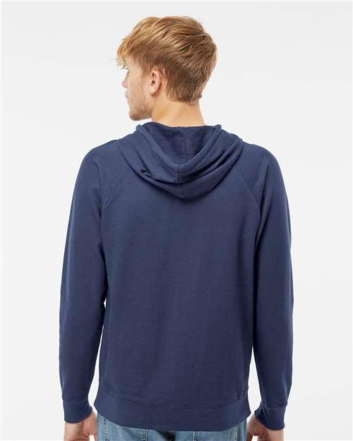 Unisex Icon Lightweight Loopback Terry Hooded Sweatshirt - Indigo