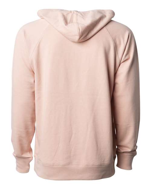 Unisex Icon Lightweight Loopback Terry Hooded Sweatshirt - Rose