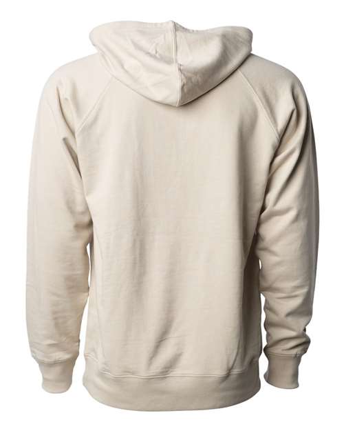Unisex Icon Lightweight Loopback Terry Hooded Sweatshirt - Sand