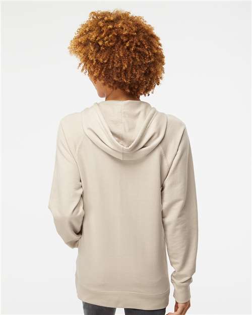 Unisex Icon Lightweight Loopback Terry Hooded Sweatshirt - Sand