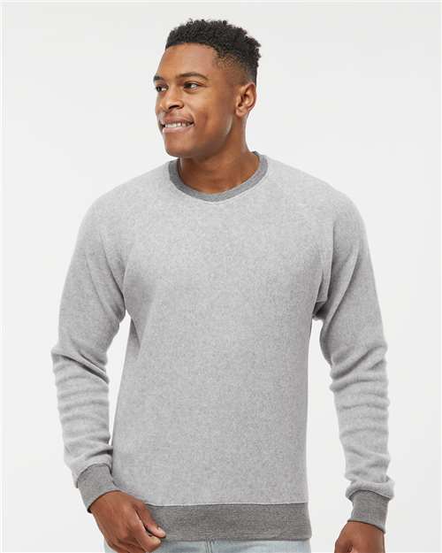 Unisex Flip Side Fleece Crewneck Sweatshirt - Grey Heather