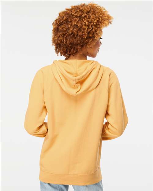 Unisex Icon Lightweight Loopback Terry Full-Zip Hooded Sweatshirt - Harvest Gold