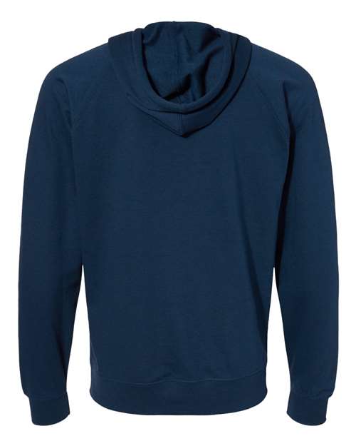 Unisex Icon Lightweight Loopback Terry Full-Zip Hooded Sweatshirt - Indigo
