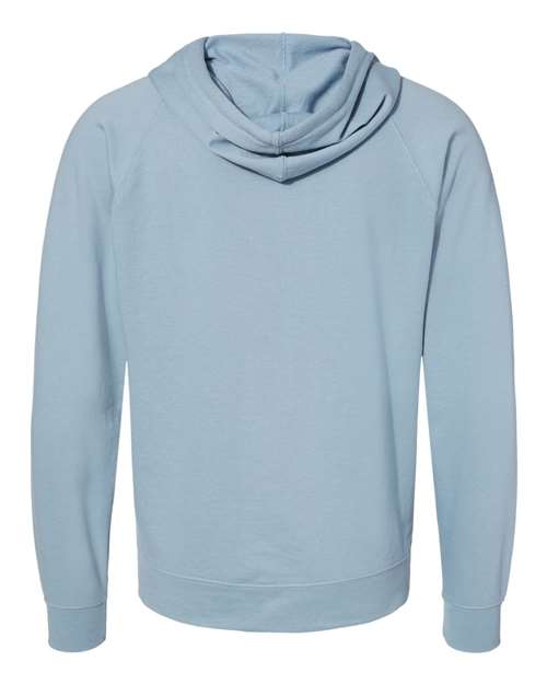 Unisex Icon Lightweight Loopback Terry Full-Zip Hooded Sweatshirt - Misty Blue