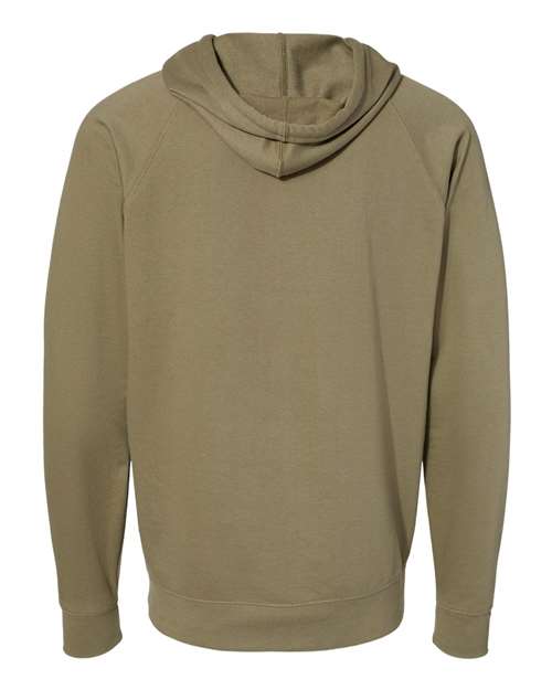 Unisex Icon Lightweight Loopback Terry Full-Zip Hooded Sweatshirt - Olive