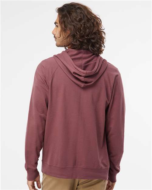 Unisex Icon Lightweight Loopback Terry Full-Zip Hooded Sweatshirt - Port