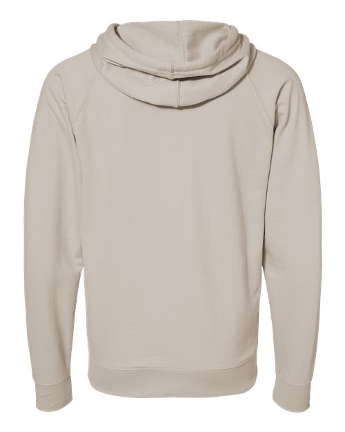 Unisex Icon Lightweight Loopback Terry Full-Zip Hooded Sweatshirt - Sand