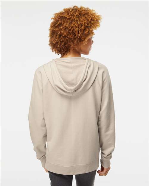 Unisex Icon Lightweight Loopback Terry Full-Zip Hooded Sweatshirt - Sand