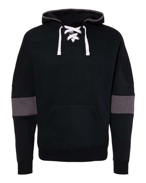 Men's Sport Lace Colorblocked Fleece Hooded Sweatshirt - Black